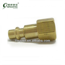 Tipo americano M Plug NPT 1 / 4F para tomada de acoplador rápido de bronze de ar